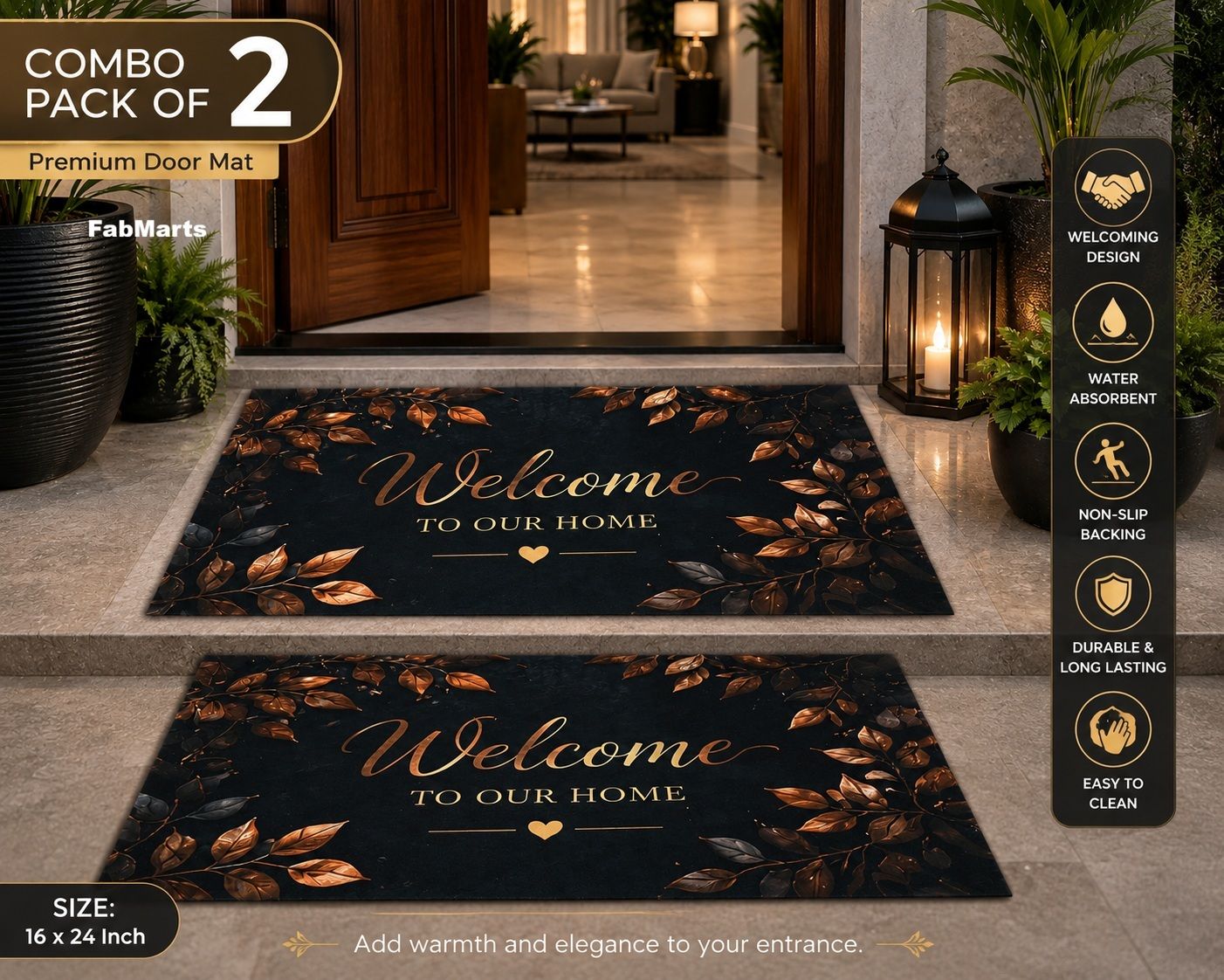 fabmarts PVC (Polyvinyl Chloride) Door Mat-picture-13