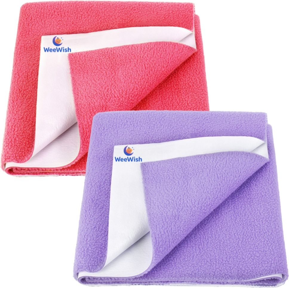 weewish Waterproof, Cotton, Fleece Dry Sheet, Reusable & Washable, (Small) - PACK OF 2-picture-34