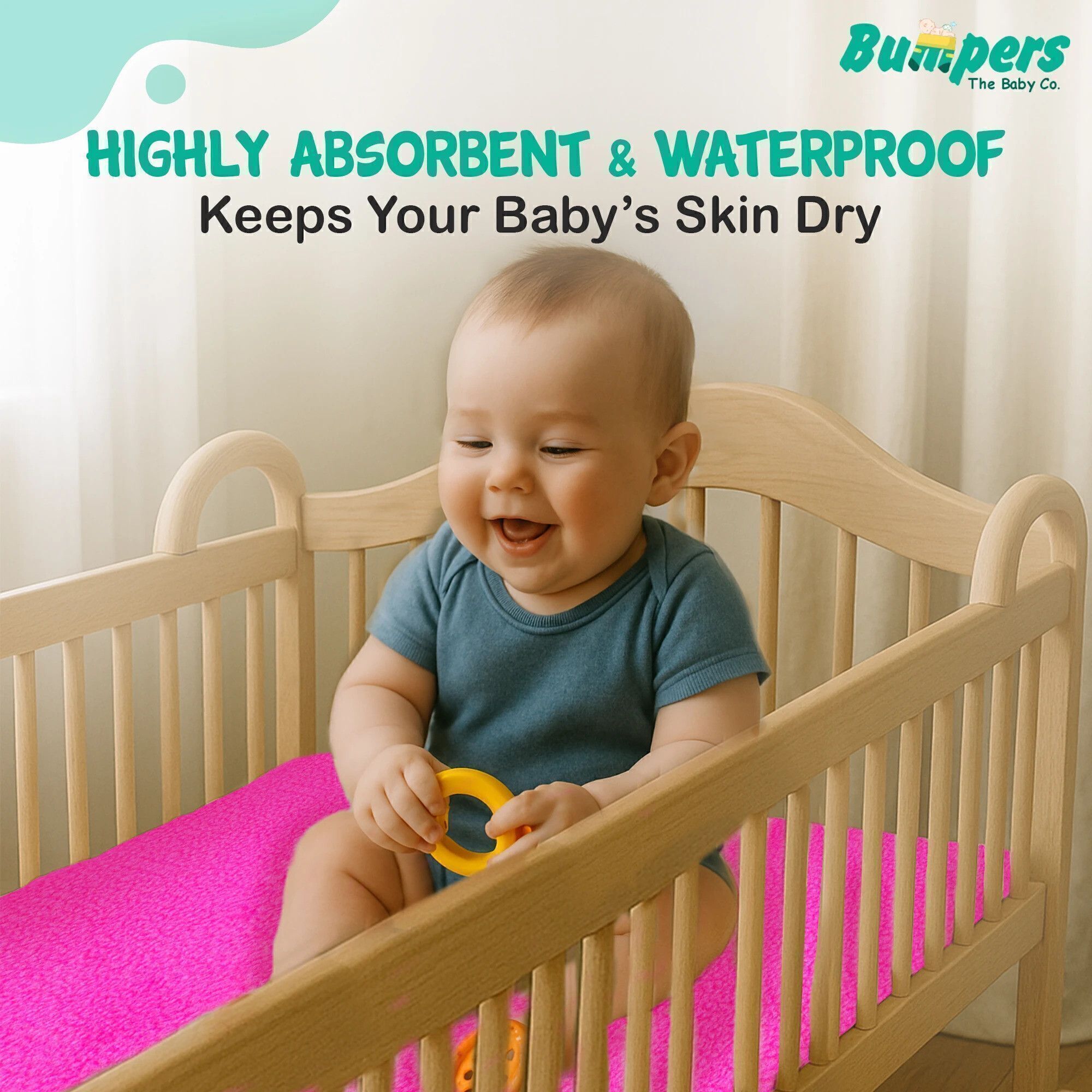 bumpers Polycotton Baby Bed Protecting Mat-picture-12