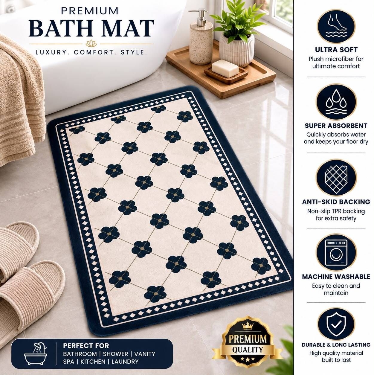 sana Microfiber Bathroom Mat-picture-23
