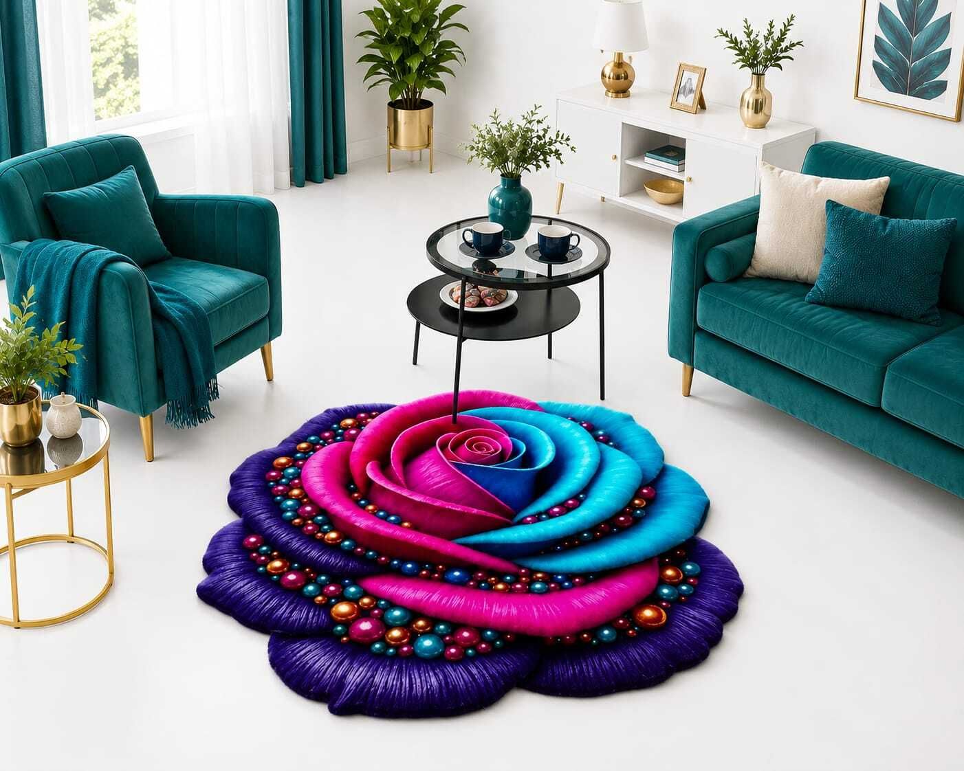 justway 58 cm X 58 cm Rubber Area Rug-picture-15