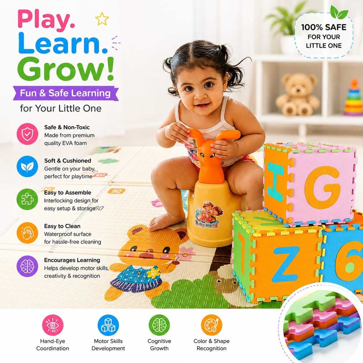 kaash Microfiber Baby Play Mat-picture-45