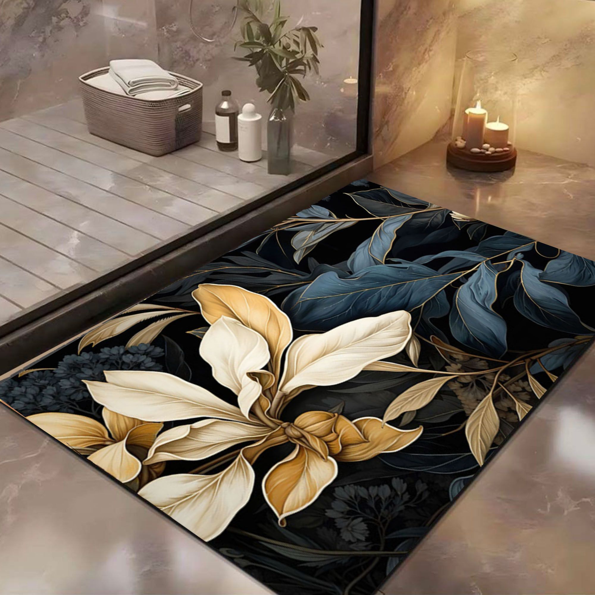 yellow weaves Rubber Bathroom Mat-picture-23