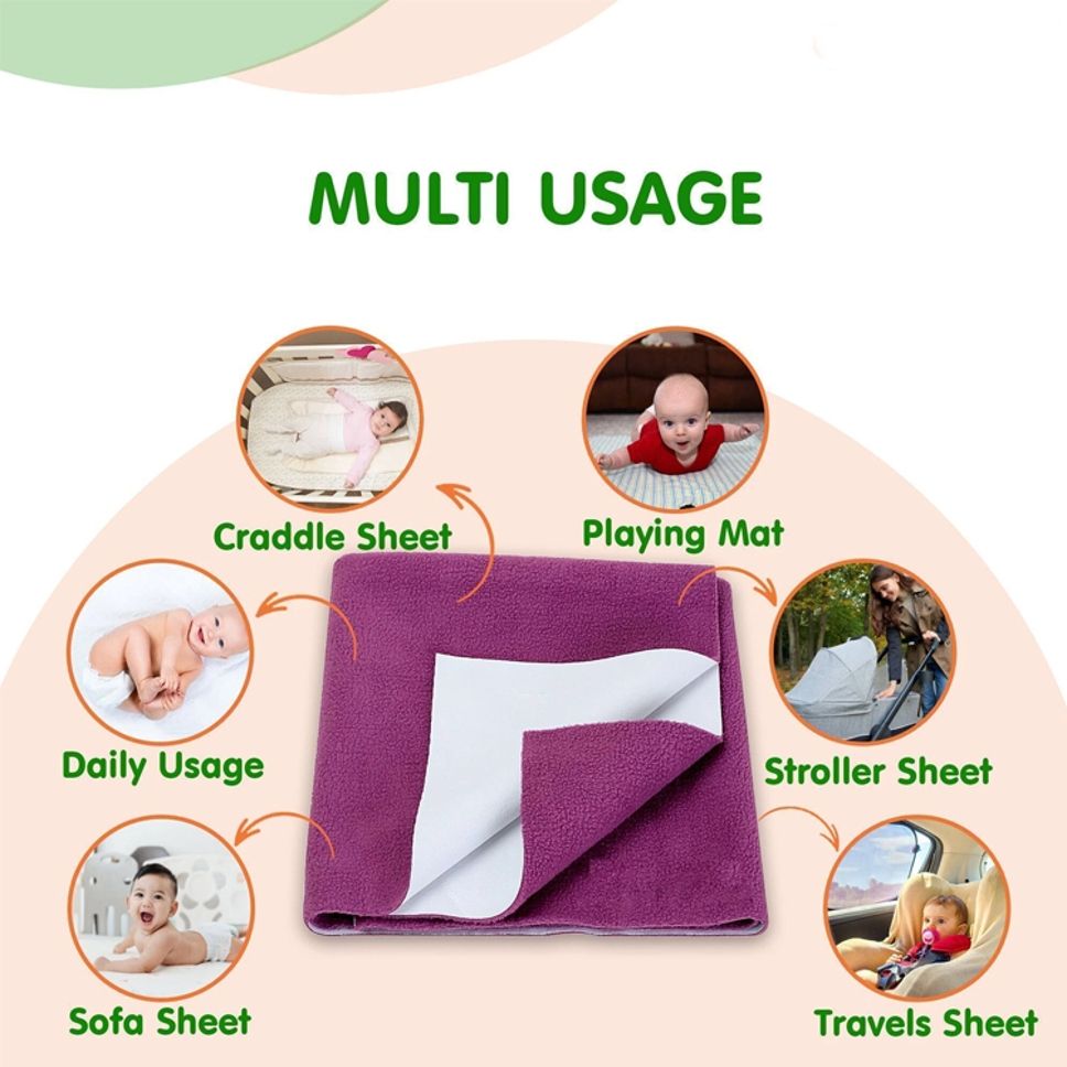 Fleece Baby Bed Protecting Mat-image-36