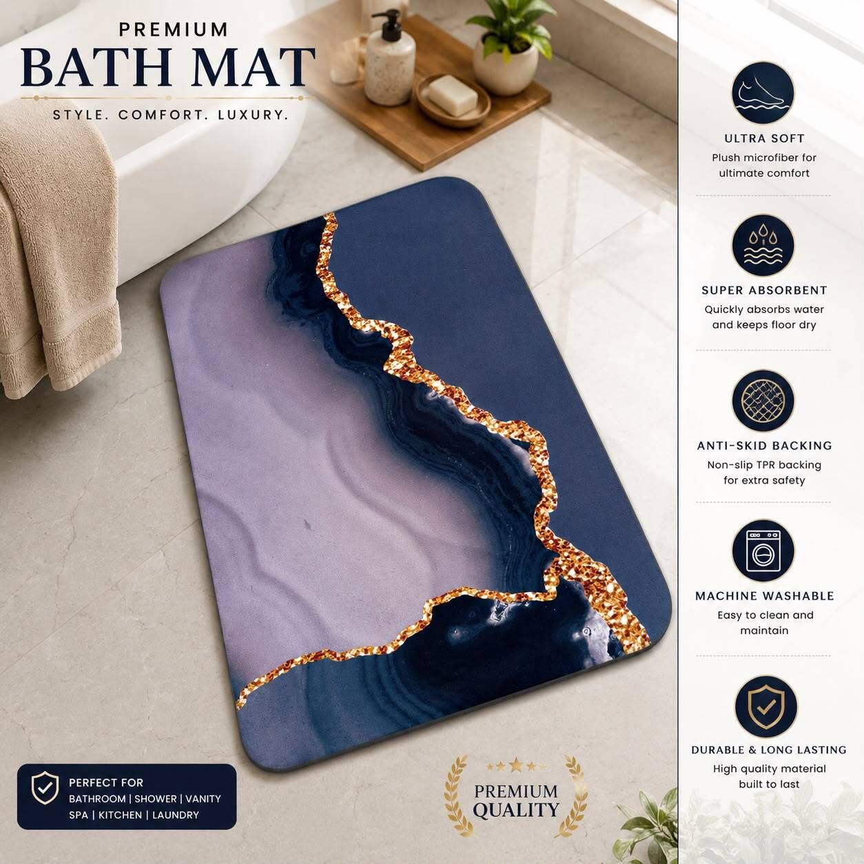 sana Microfiber Bathroom Mat-picture-17