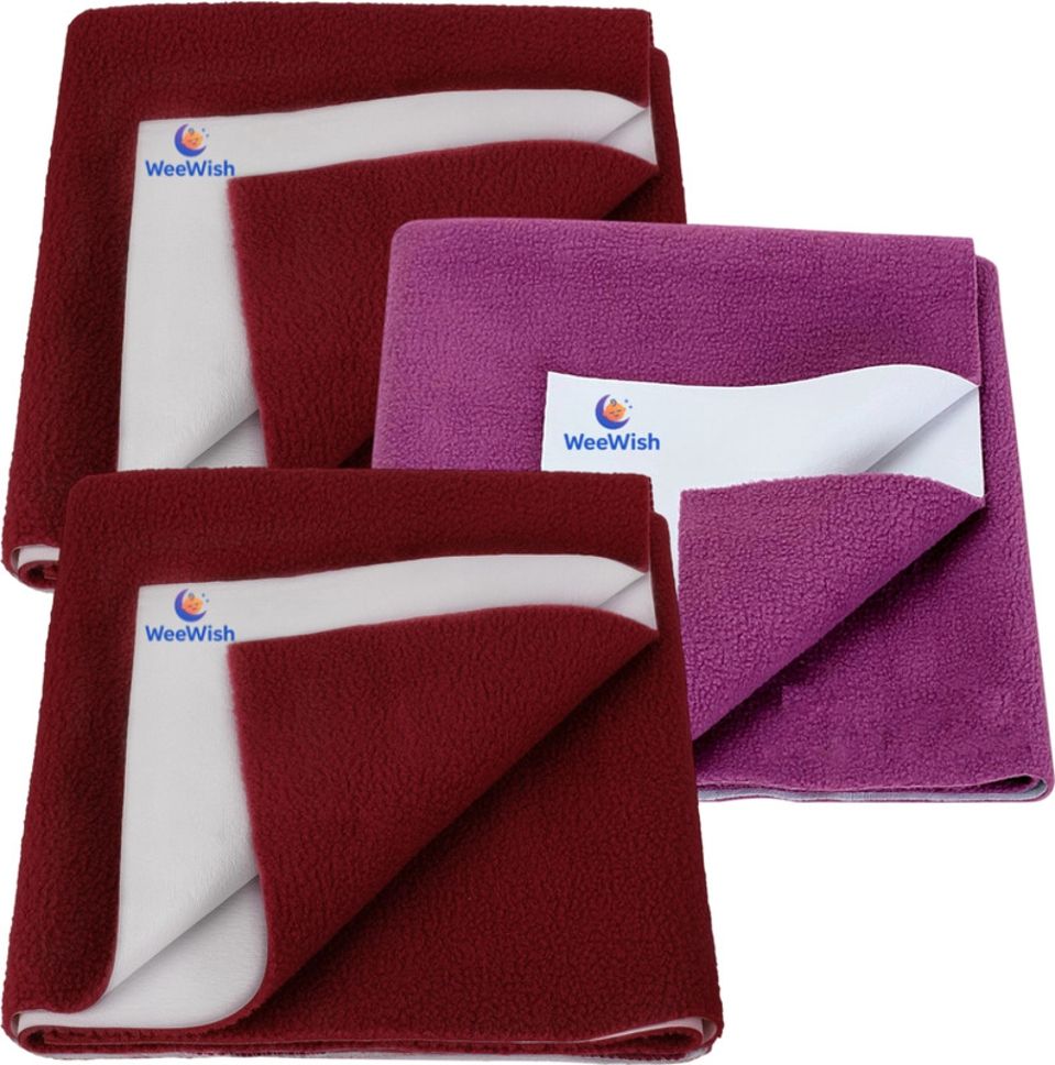 weewish Waterproof, Cotton, Fleece Dry Sheet, Reusable & Washable, (LARGE) - PACK OF 3-picture-19