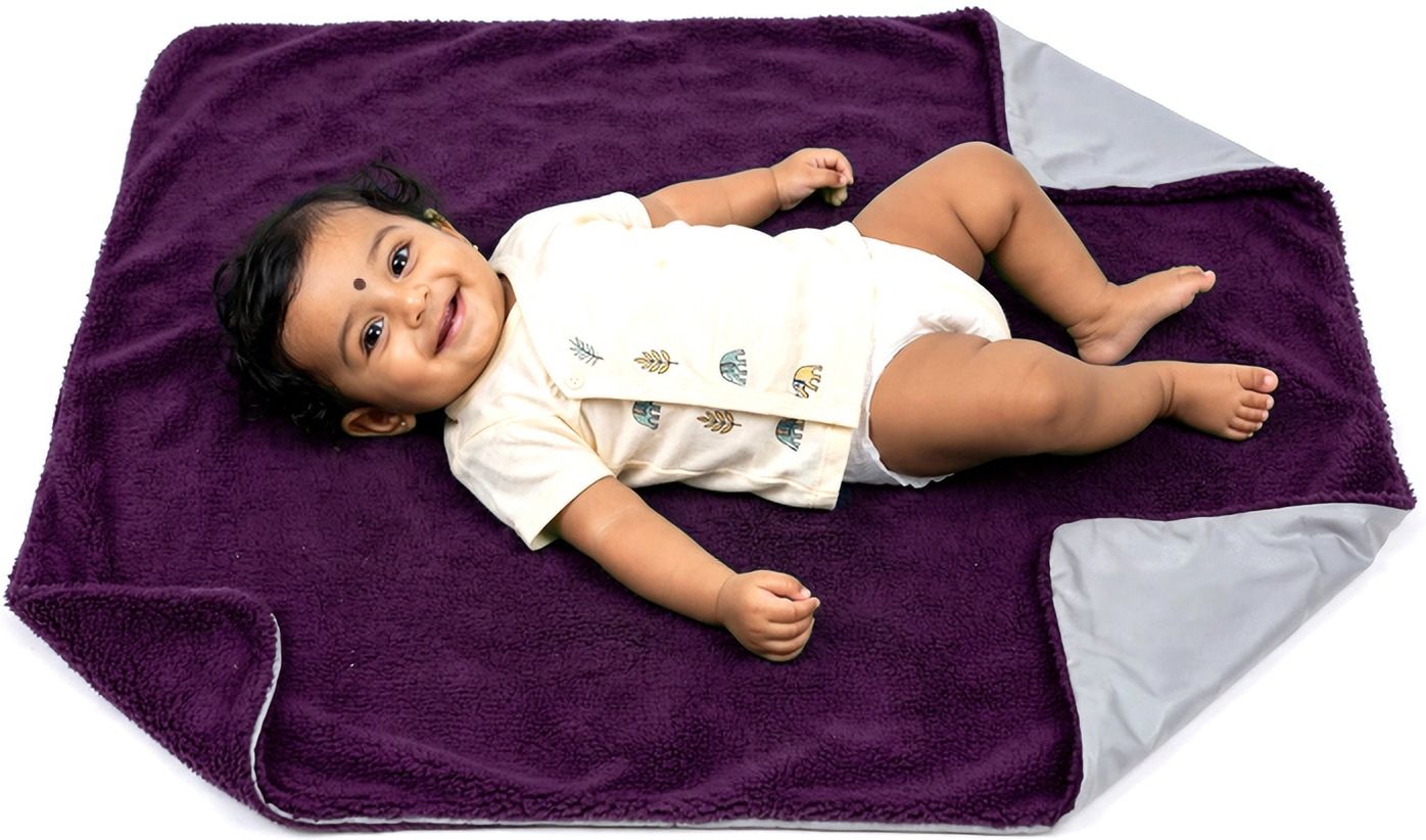 Fleece Baby Bed Protecting Mat-image-33