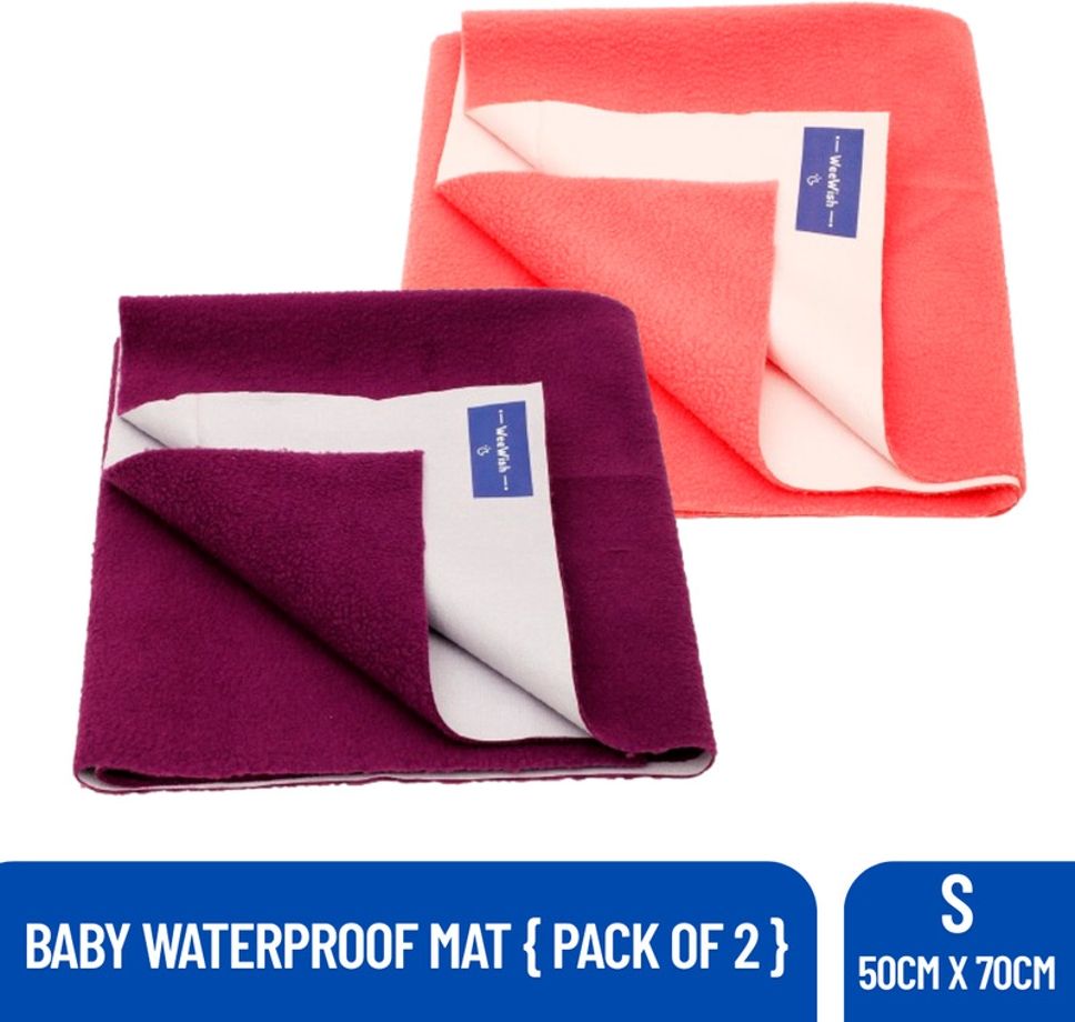weewish Waterproof - Cotton, Fleece Dry Sheet - Reusable & Washable-(Small) - Pack of 2-picture-13