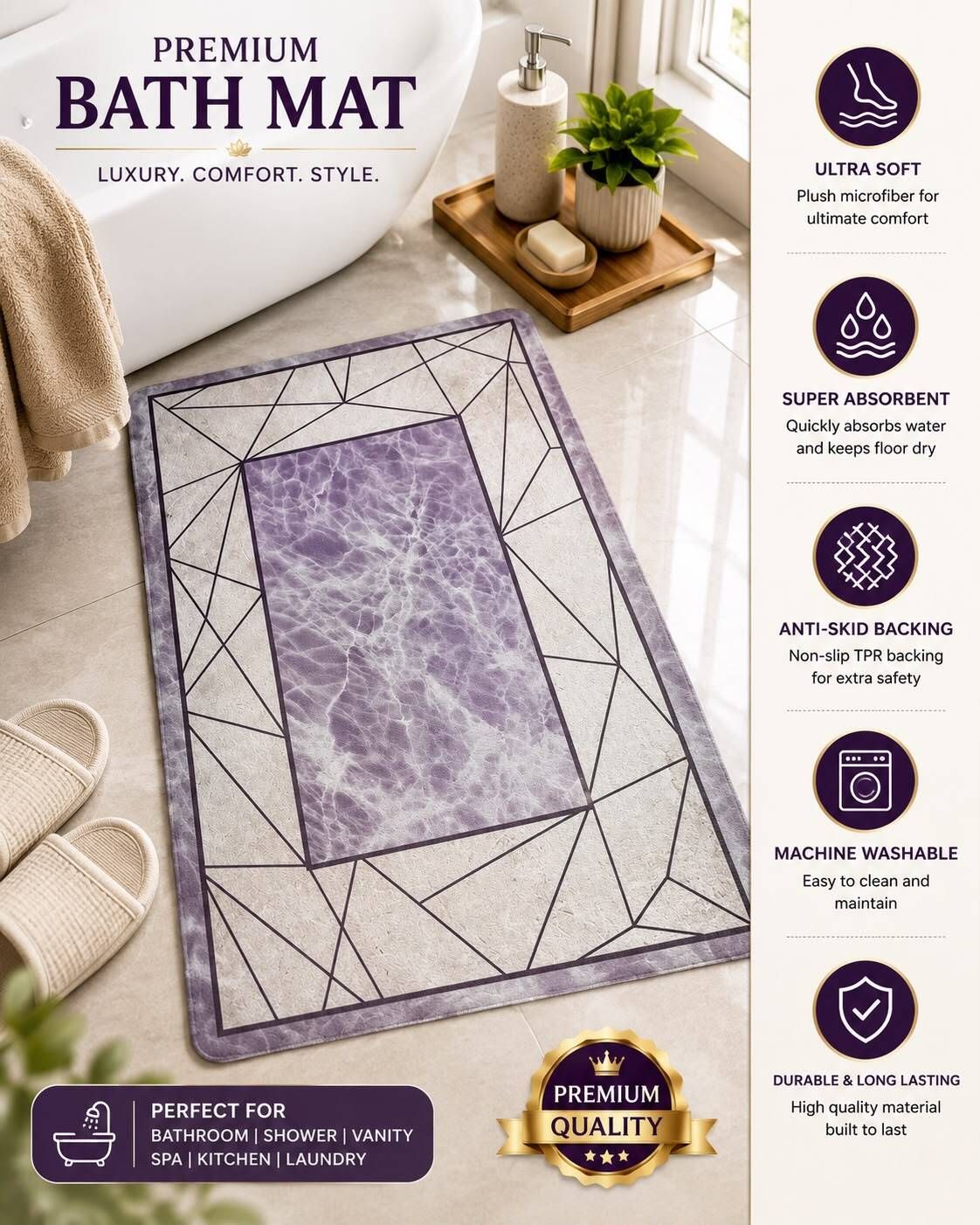 sana Microfiber Bathroom Mat-picture-18