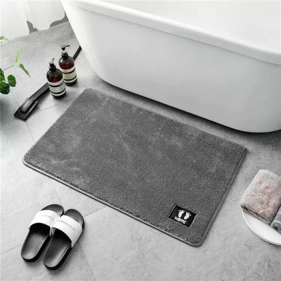 Cotton, Microfiber, Polycotton, Polyester, Fleece, Acrylic, Wool, Velvet Bathroom Mat-image-45