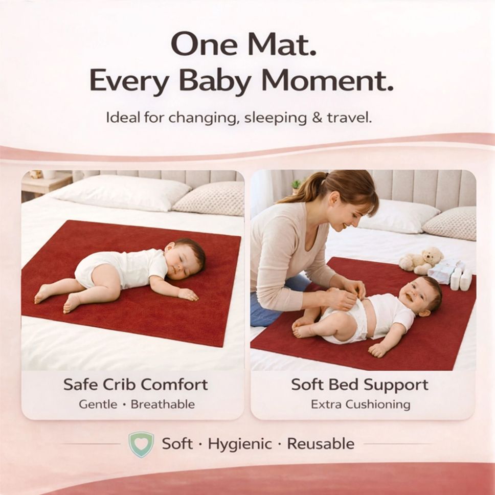 Fleece Baby Bed Protecting Mat-image-38