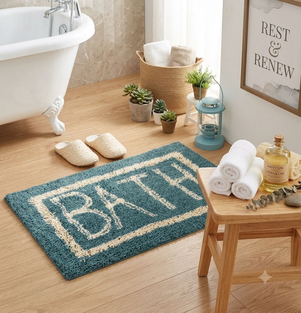 rishucreation Cotton Bathroom Mat-picture-34