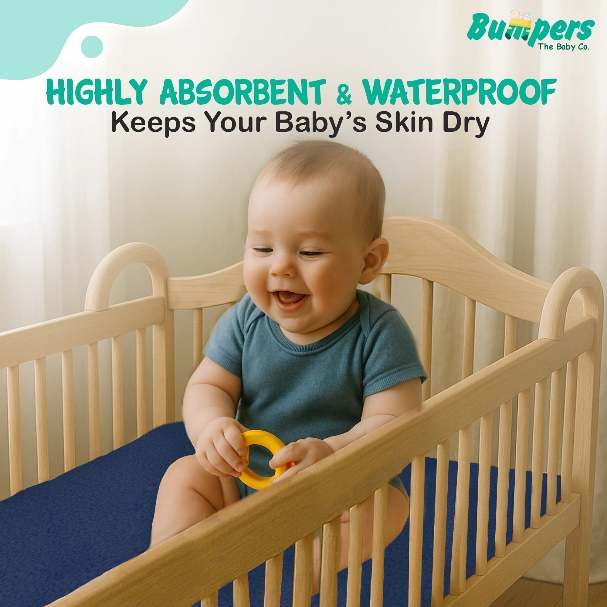 bumpers Polycotton Baby Bed Protecting Mat-picture-17