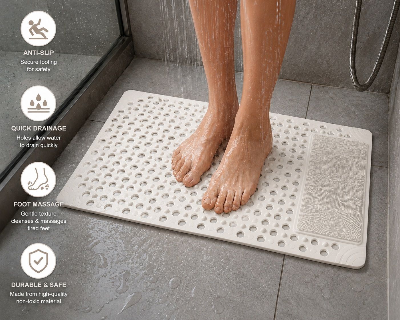 indusbay PVC (Polyvinyl Chloride) Bathroom Mat-picture-2
