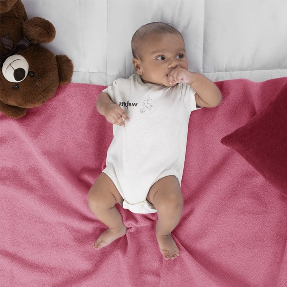 Fleece Baby Bed Protecting Mat-image-34