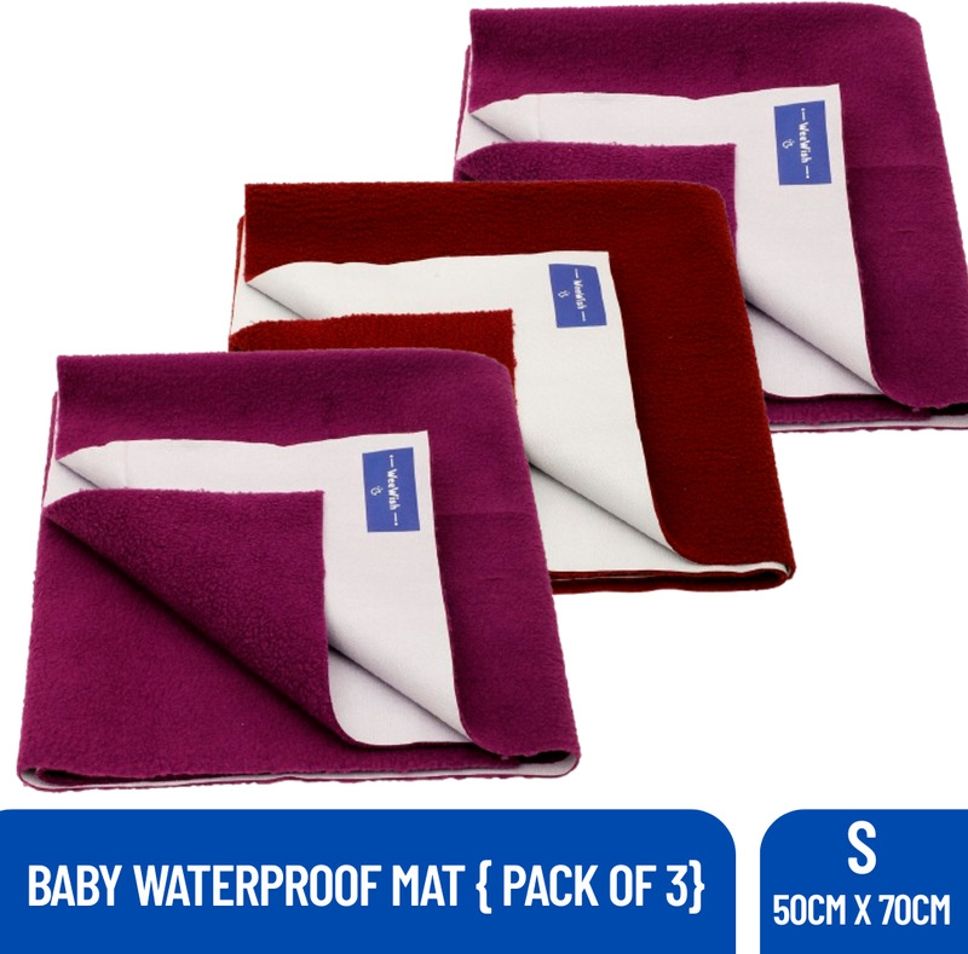 weewish Waterproof - Cotton, Fleece Dry Sheet - Reusable & Washable-(Small) - Pack of 3-picture-16