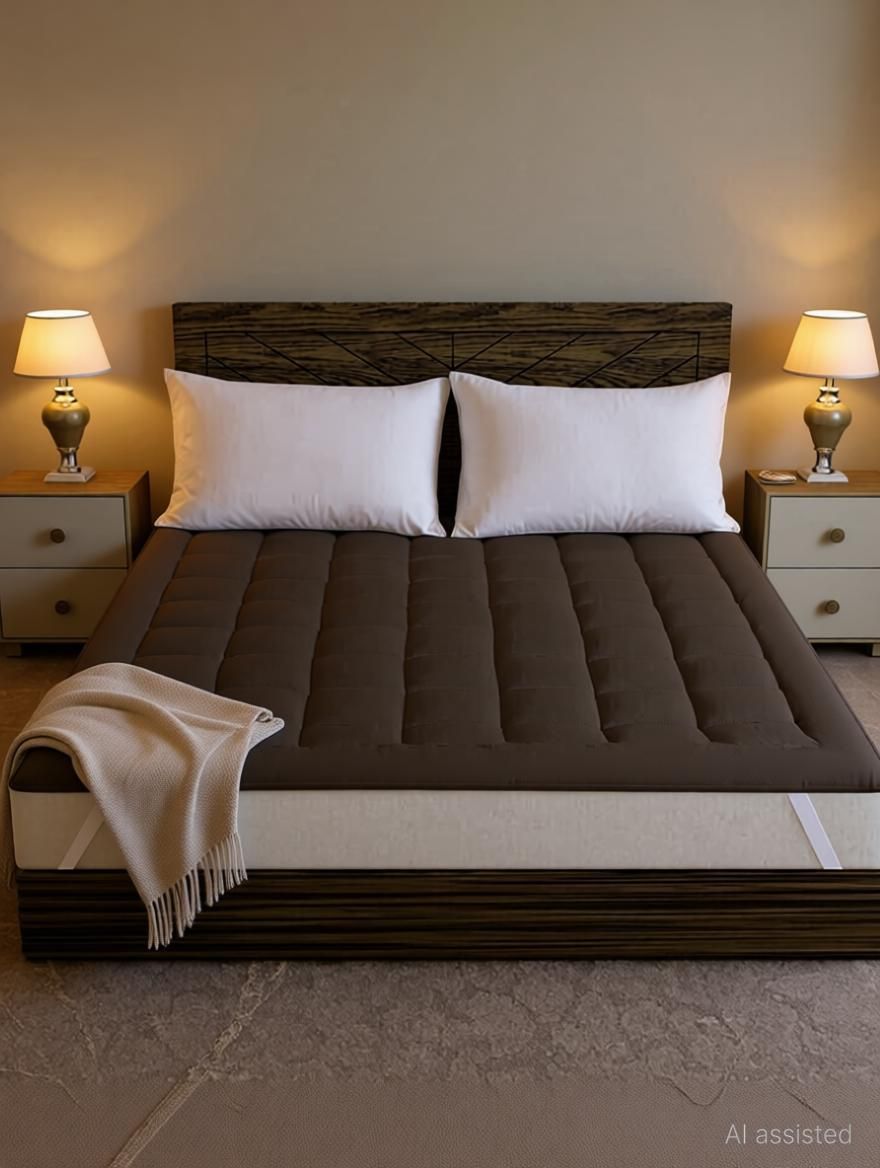 relaxfeel 2 inch (5.08 cm) Queen Size Microfibre Stretchable, Waterproof Mattress Topper-picture-21