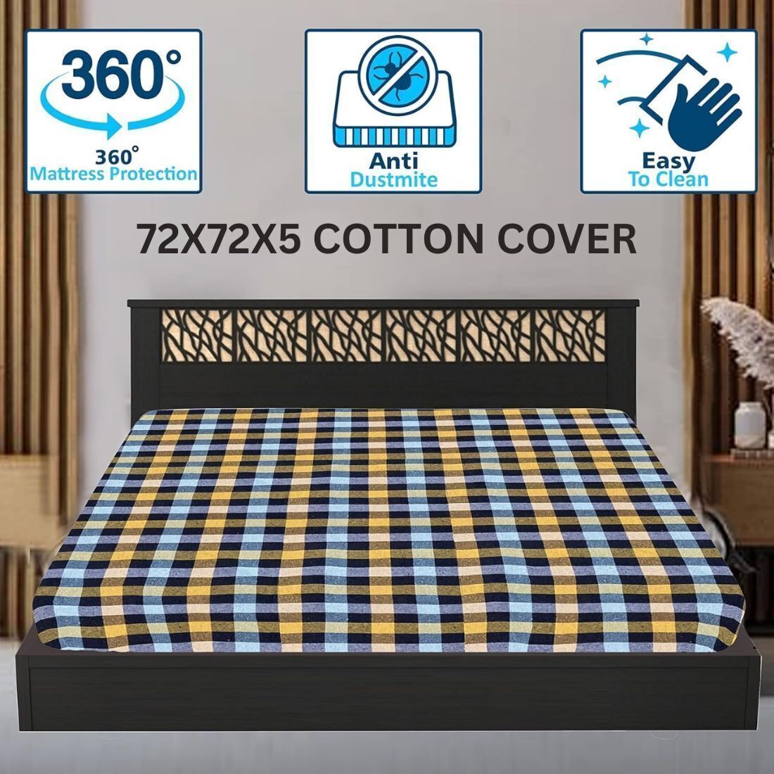 Zippered King Size Breathable, Stretchable Mattress Cover