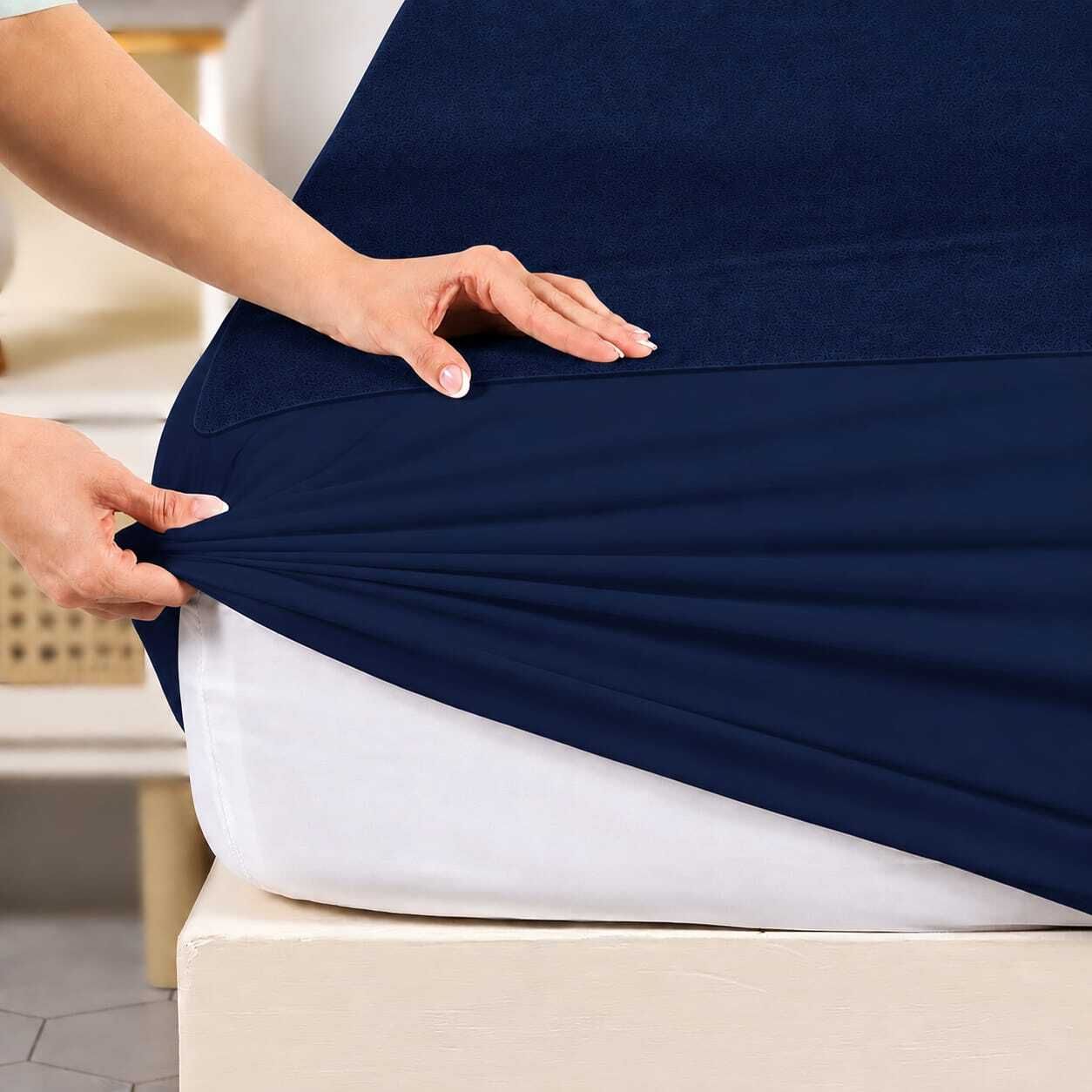 KLN ENTERPRISEH King, Double, Queen Size Fitted Cotton Breathable, Stretchable, Waterproof Mattress Cover-picture-48