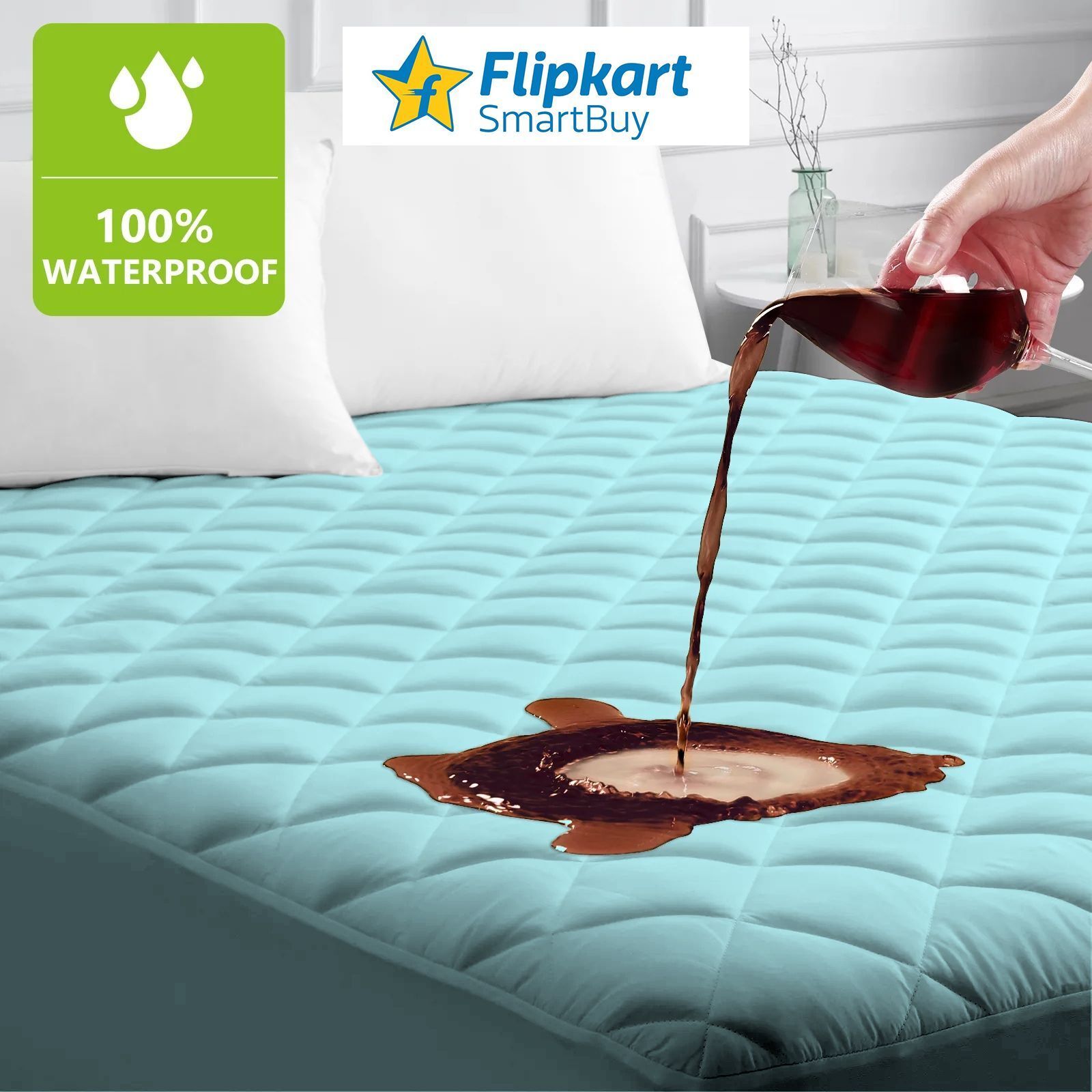 King Size Fitted Polyster Breathable, Stretchable, Waterproof Mattress Cover