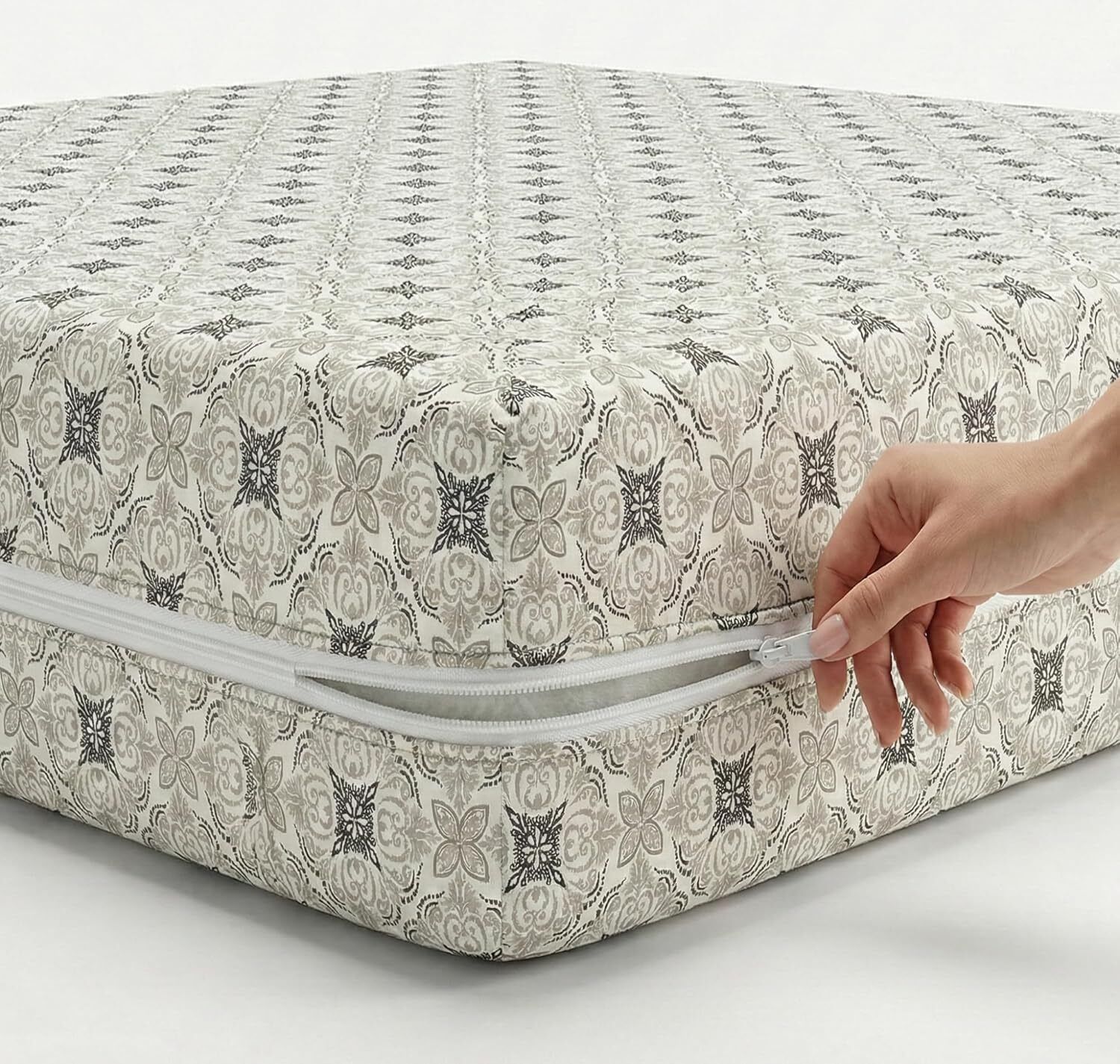 Flipkart SmartBuy Single Size Zippered Polycotton Breathable Mattress Cover-image-46