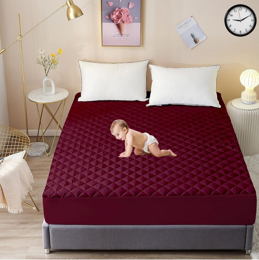 Fitted Double, King Size Breathable, Stretchable, Waterproof Mattress Cover