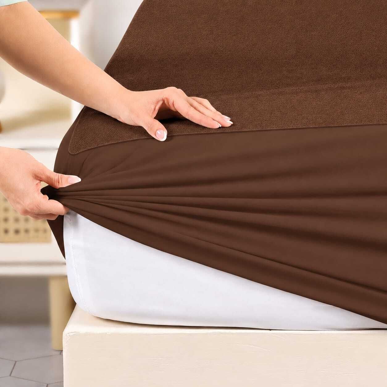 KLN ENTERPRISEH King, Double, Queen Size Fitted Cotton Breathable, Stretchable, Waterproof Mattress Cover-image-44
