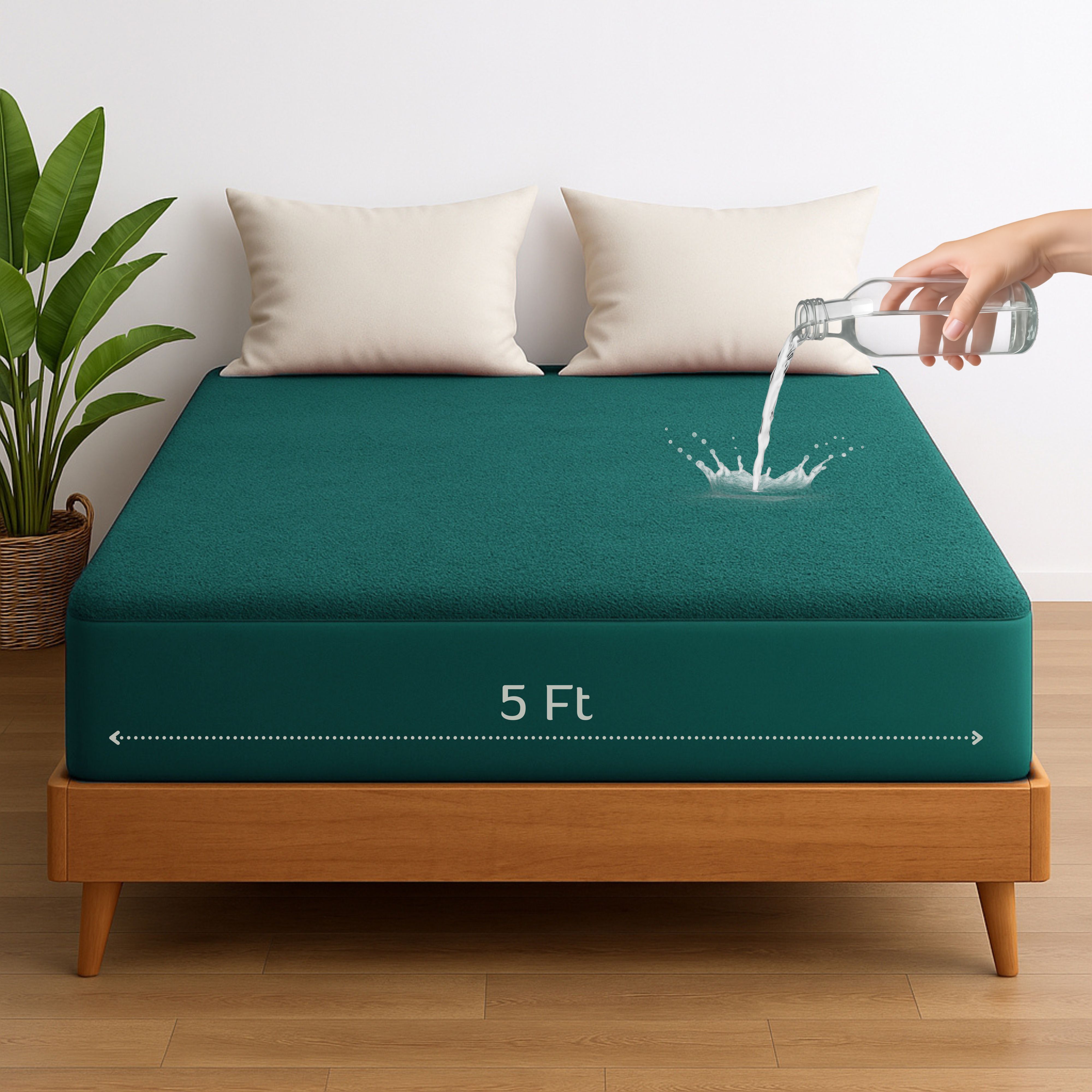 Queen Size Fitted Terry Cotton Breathable, Stretchable, Waterproof Mattress Cover