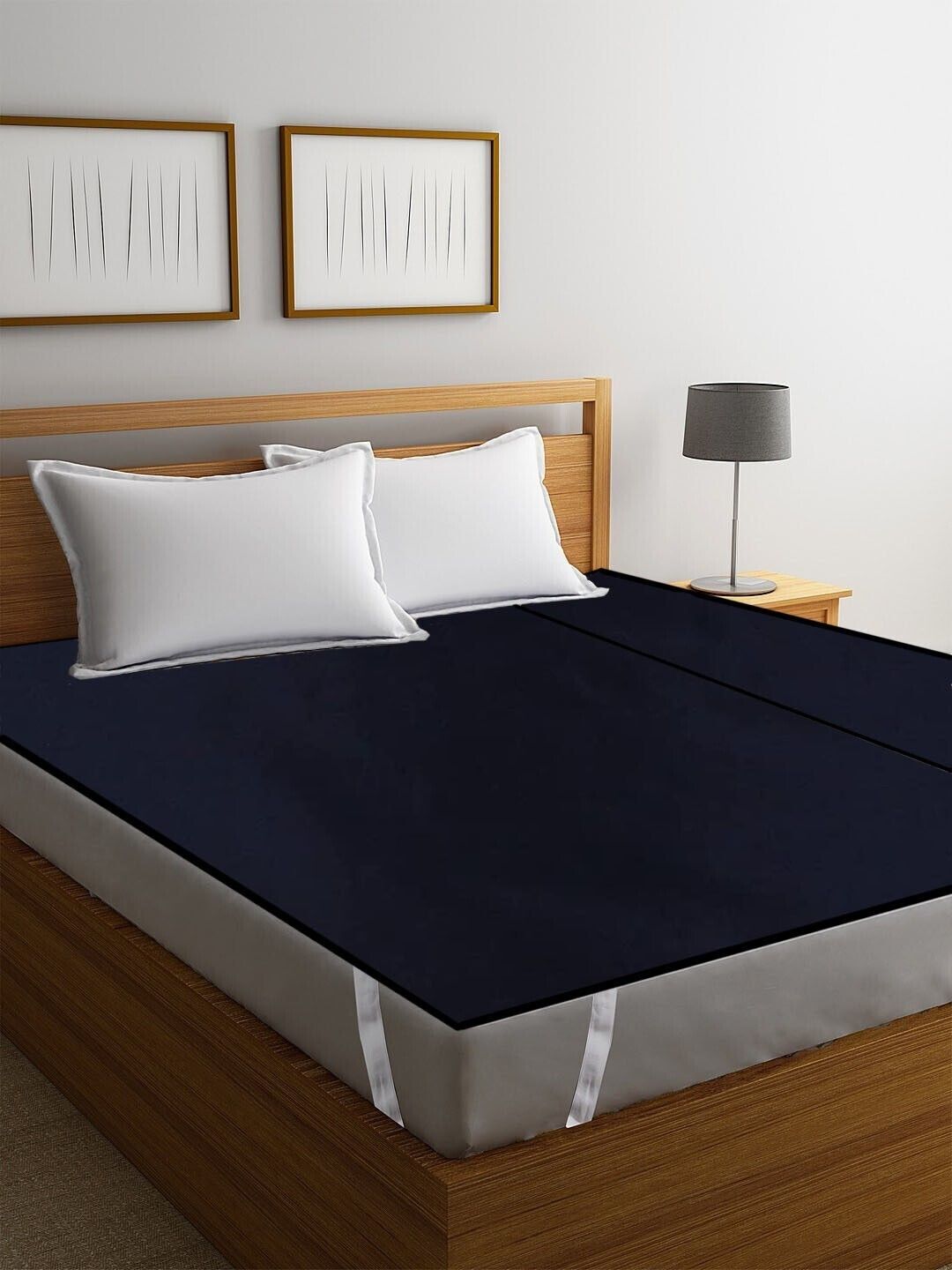GURU ISHMA Double Size Elastic Strap Polyster Breathable, Waterproof Mattress Cover-image-9