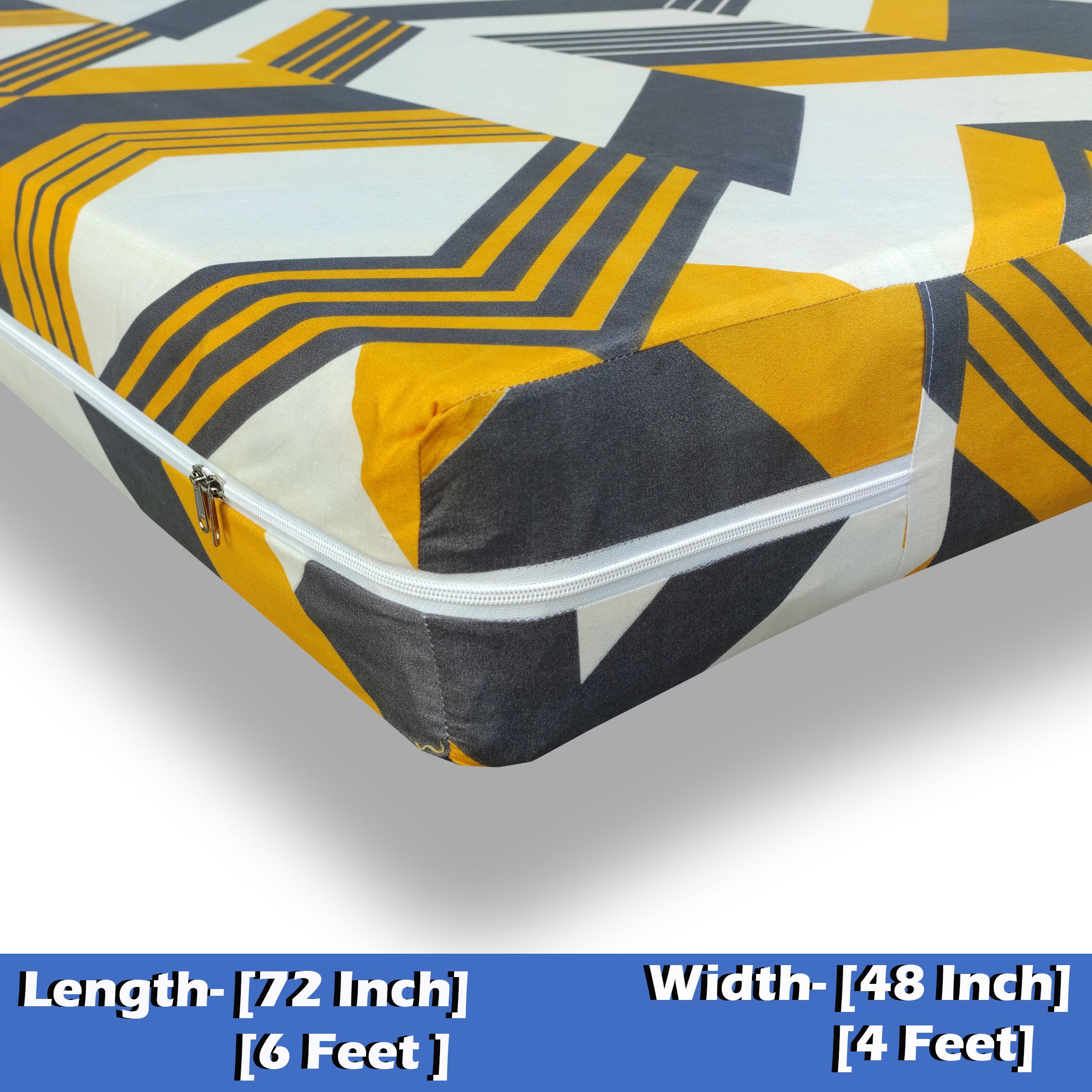 Single Size Zippered Cotton Breathable Mattress Cover