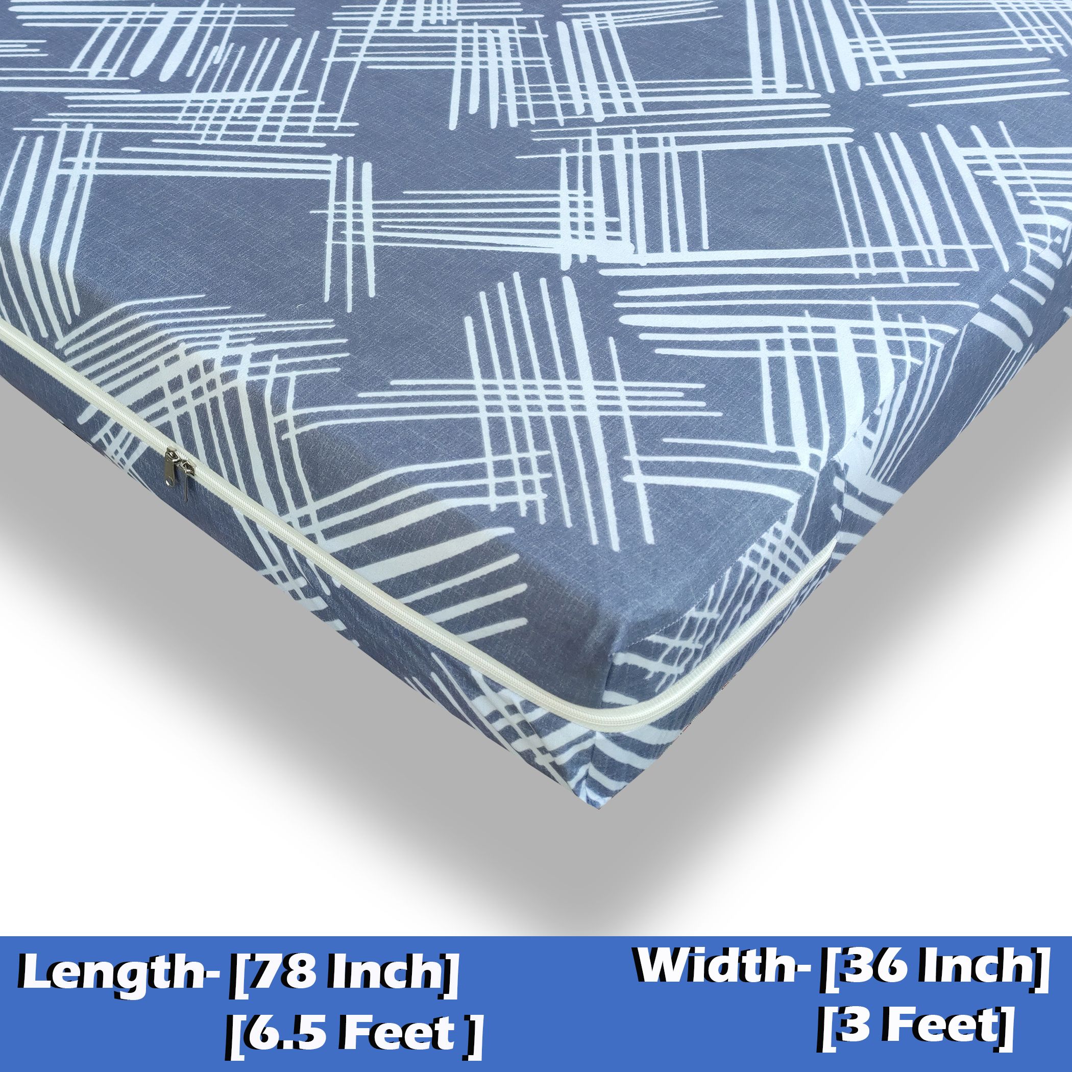 Single Size Zippered Cotton Breathable Mattress Cover