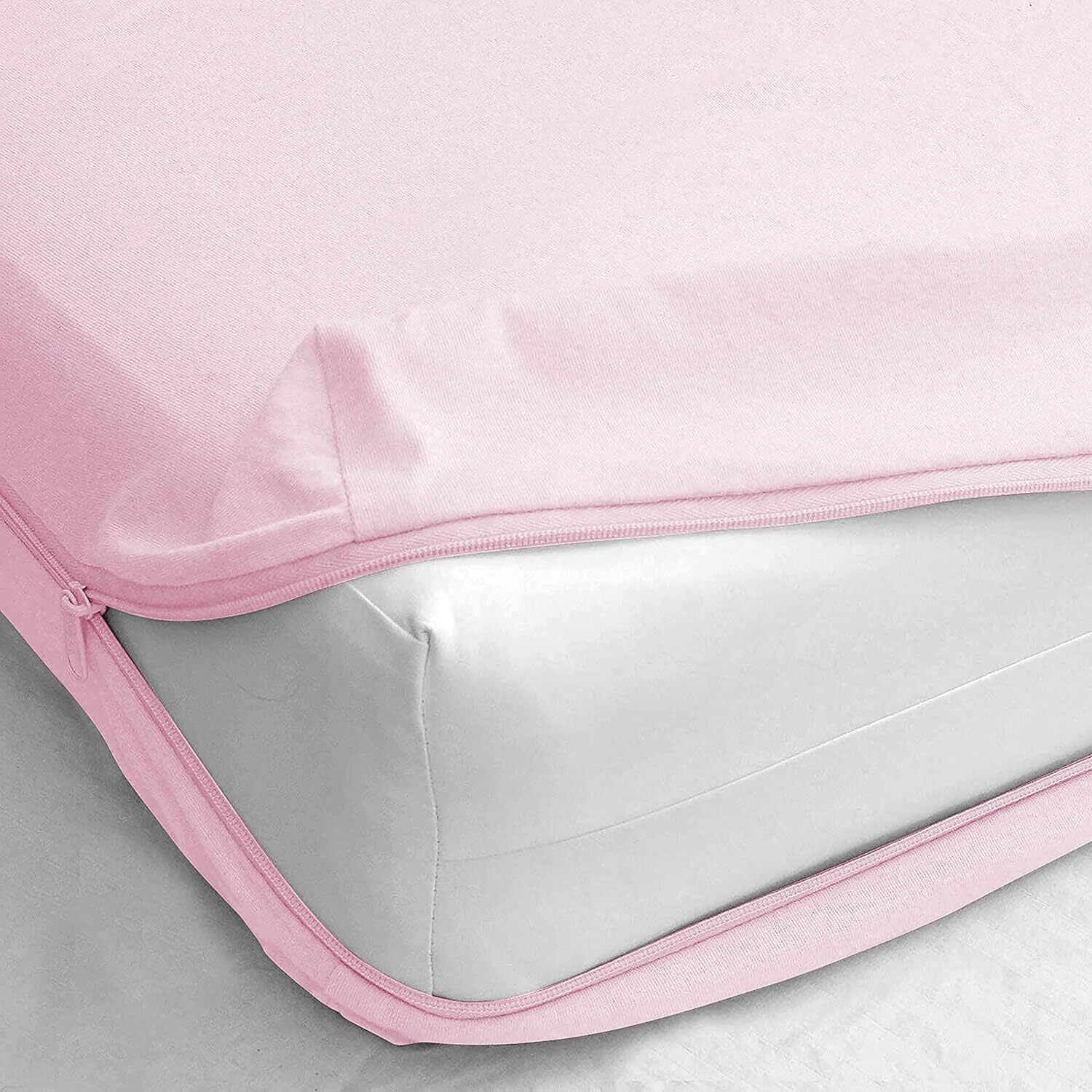 FABMARTS Single Size Zippered Terry Cotton Waterproof Mattress Cover-picture-10
