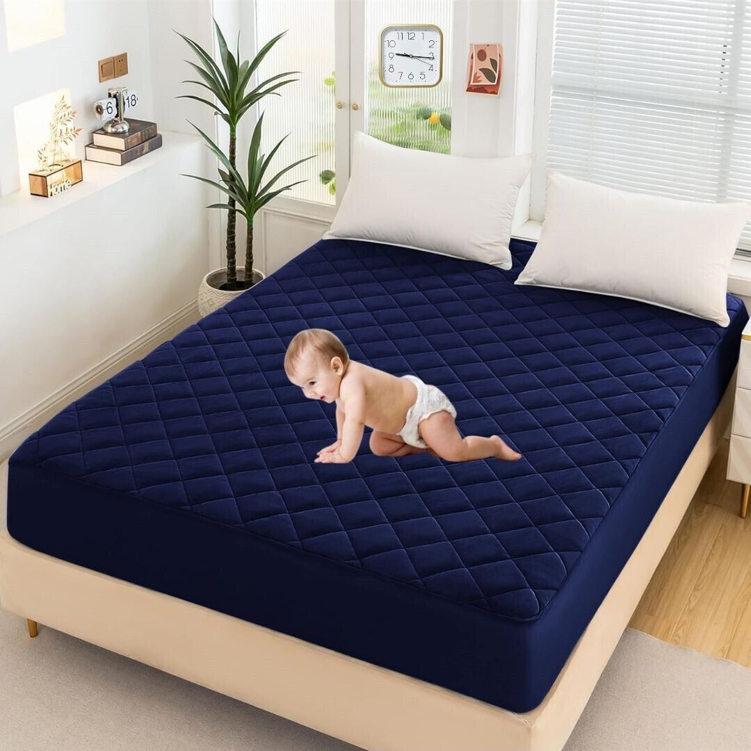 everdecor Fitted Double, King Size Breathable, Stretchable, Waterproof Mattress Cover-picture-24