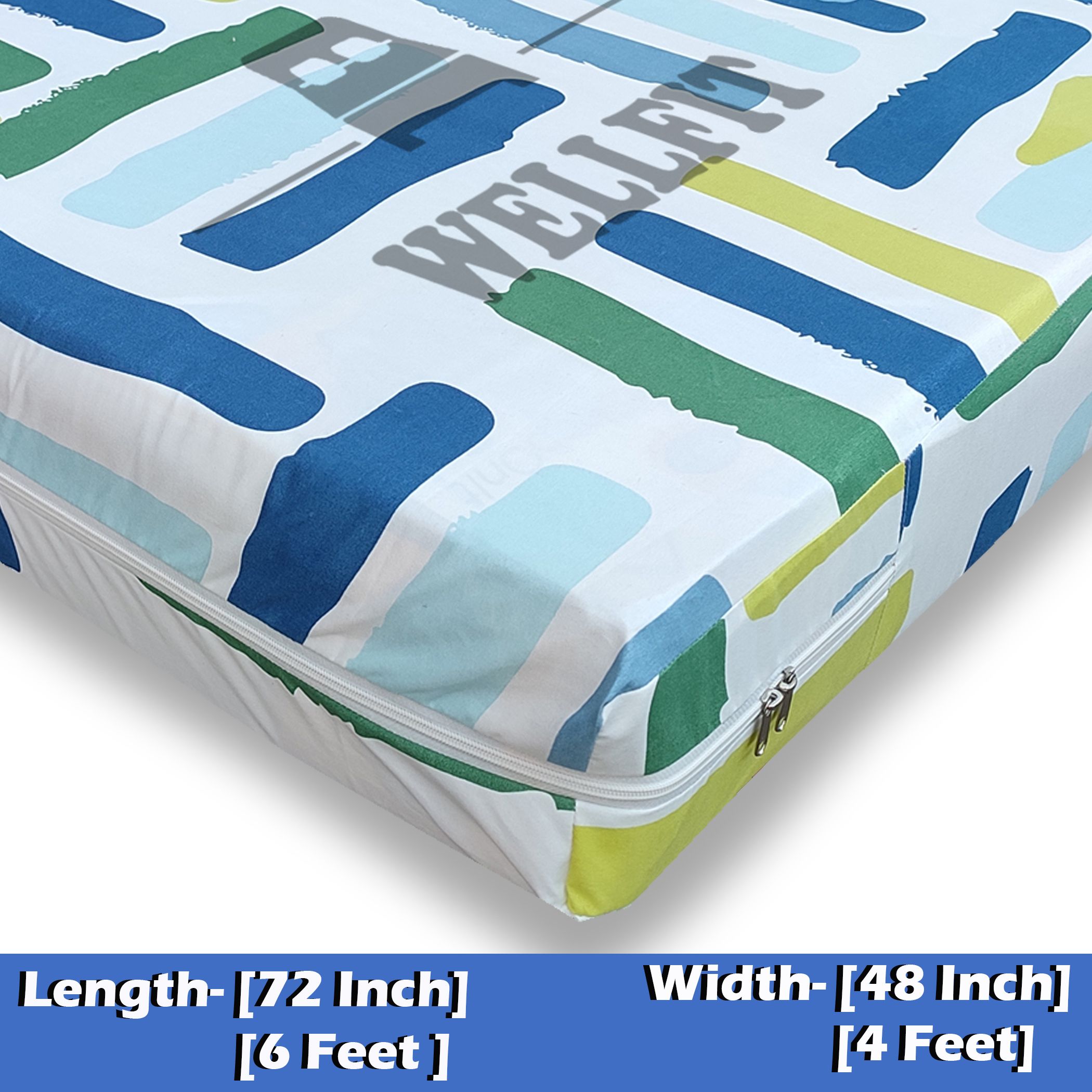 Single Size Zippered Cotton Breathable Mattress Cover