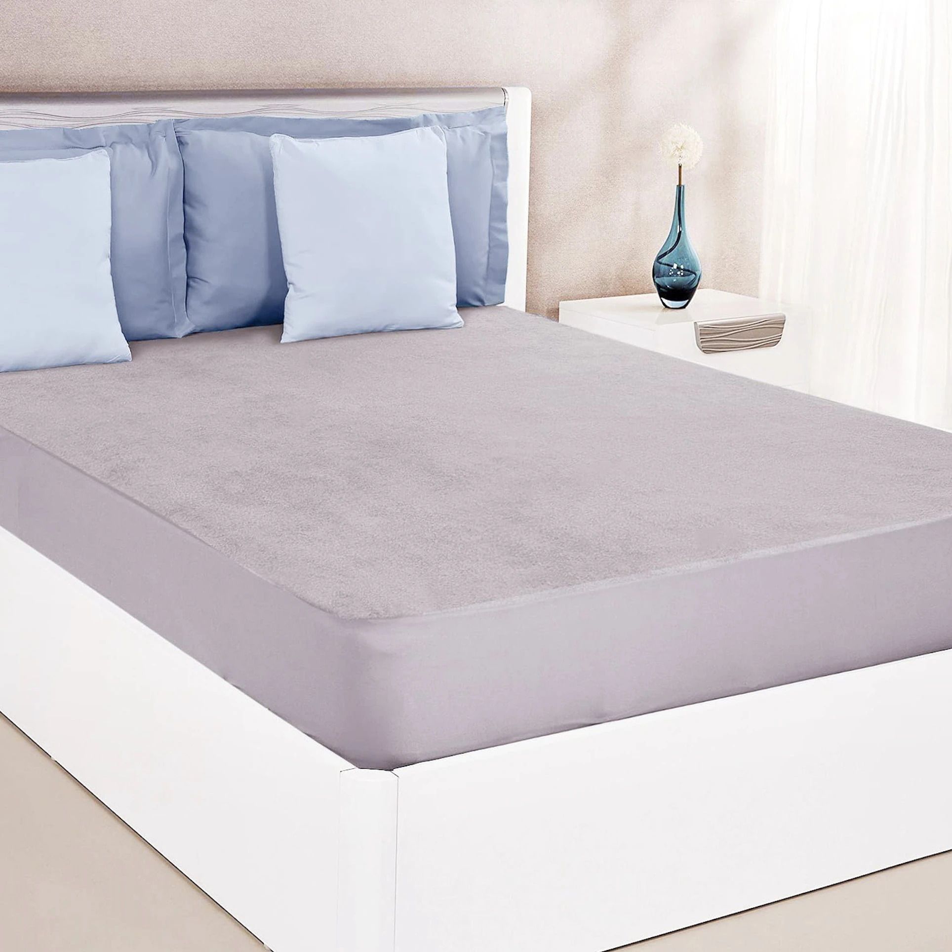 King Size Fitted Terry Cotton Waterproof, Breathable, Stretchable Mattress Cover