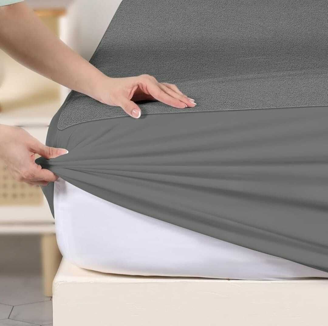 KLN ENTERPRISEH King, Double, Queen Size Fitted Cotton Breathable, Stretchable, Waterproof Mattress Cover-image-46