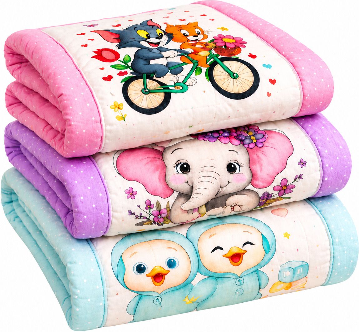 Tom & Jerry Print Baby Mattress Set-image-14