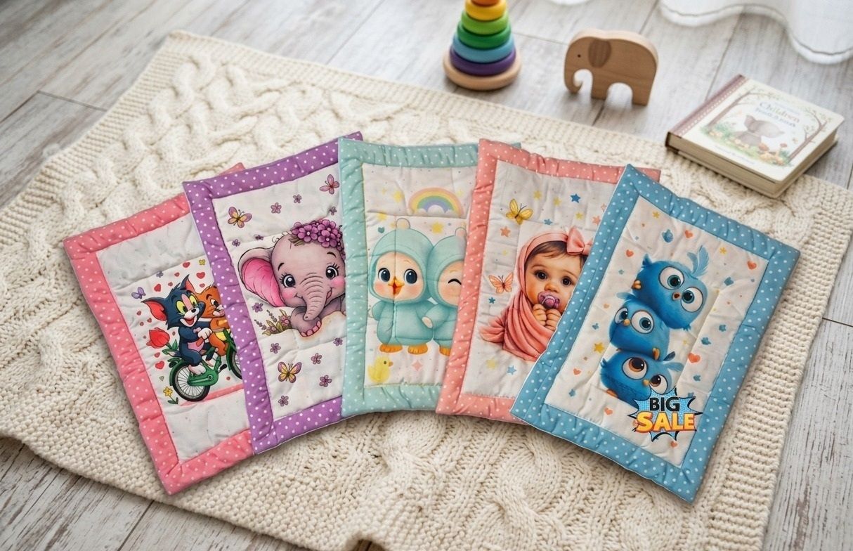 Newborn Essentials: Soft Cotton Godadi Premium Baby Mat Pack of-5-image-17