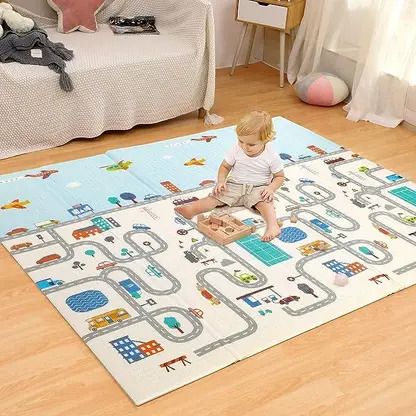 searegal Baby Playing Floor mat for Kids Anti Skid Non Slip Waterproof Modern Wooden Baby Crib Design printrd-picture-29