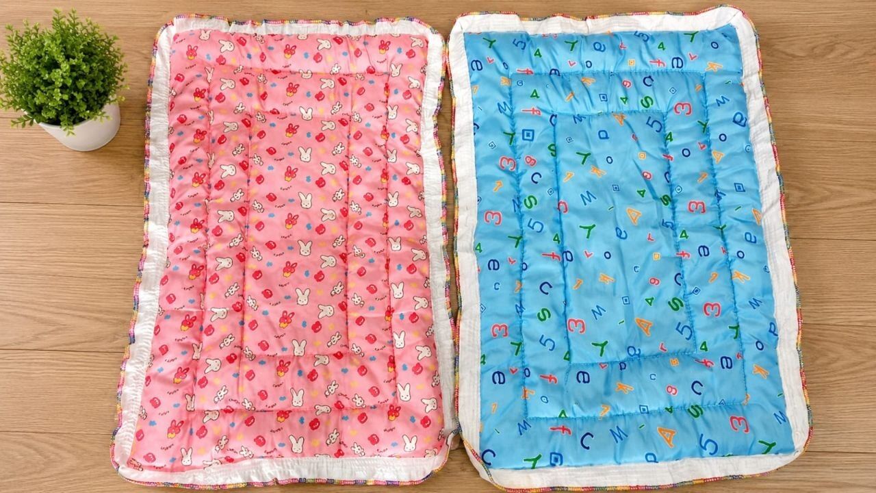New Born Baby Bed Sleeping pink sky blue 2 piece godadi Mattress,Godari Godadi-image-40