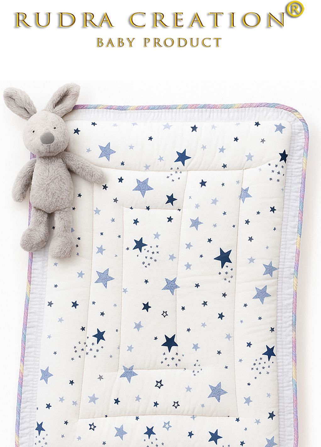 rudracreation SOFT FLEECE Cotton Sky Mattress Infant Bed | Godari-picture-15