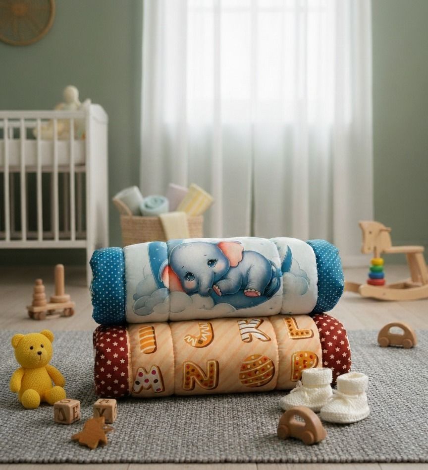 Soft Cotton Cartoon Printed Baby Blanket Pack of-2-image-5