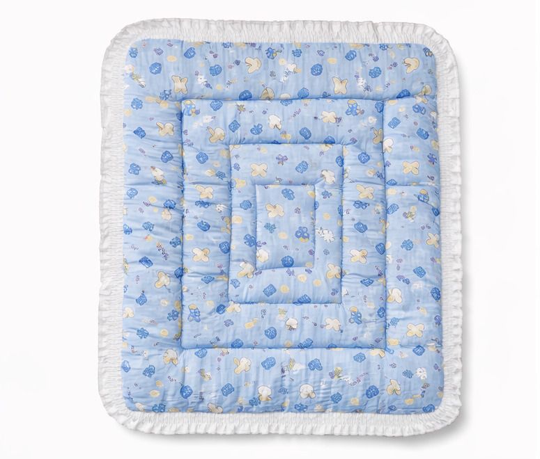 vanray fashion New Born Baby Supper Soft Fril Mattress(0-6 Months)( Pack Of 1)-picture-31