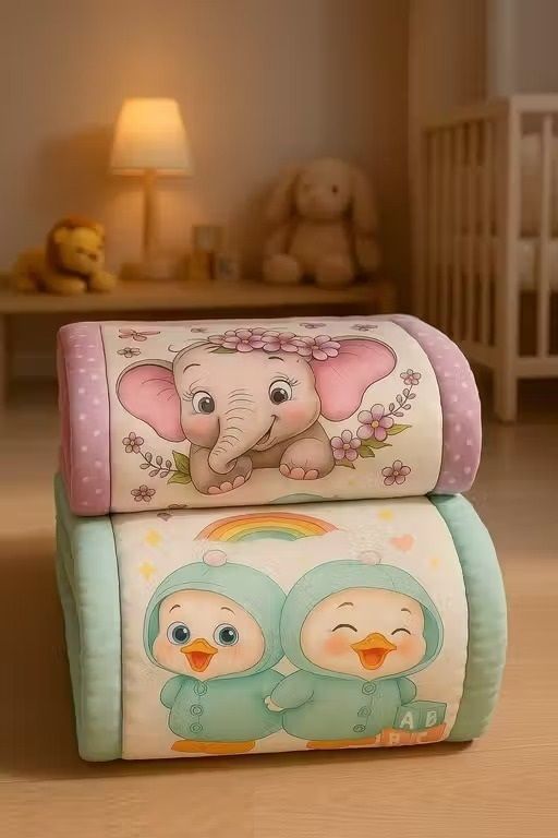 bethakji Premium Baby Bedding Mattress | Soft Quilted Cartoon Print Sleeping Mat-picture-33