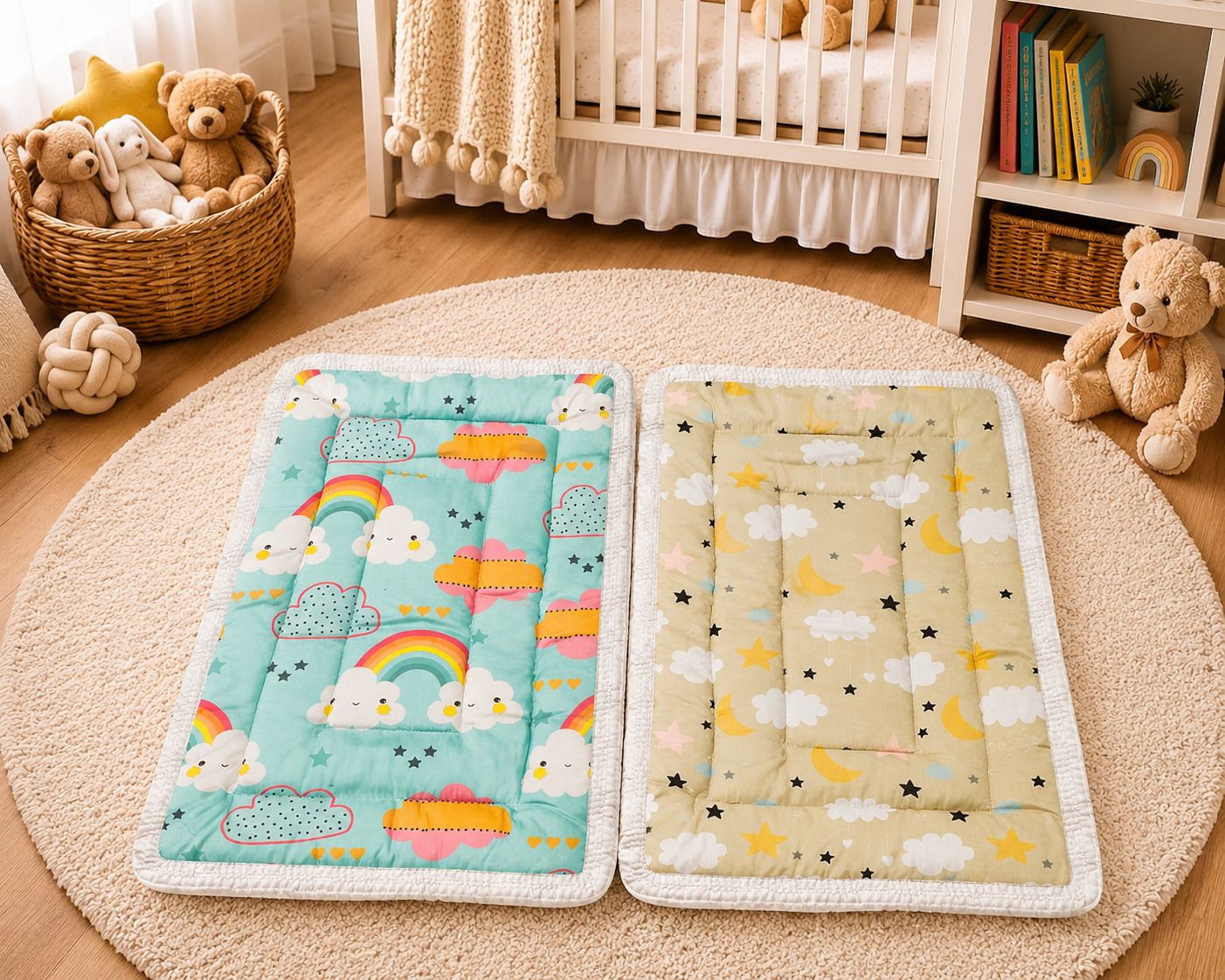 baby rumpes Baby Sleeping Godari Soft Printed Mattress Combo Pack of 2-picture-21