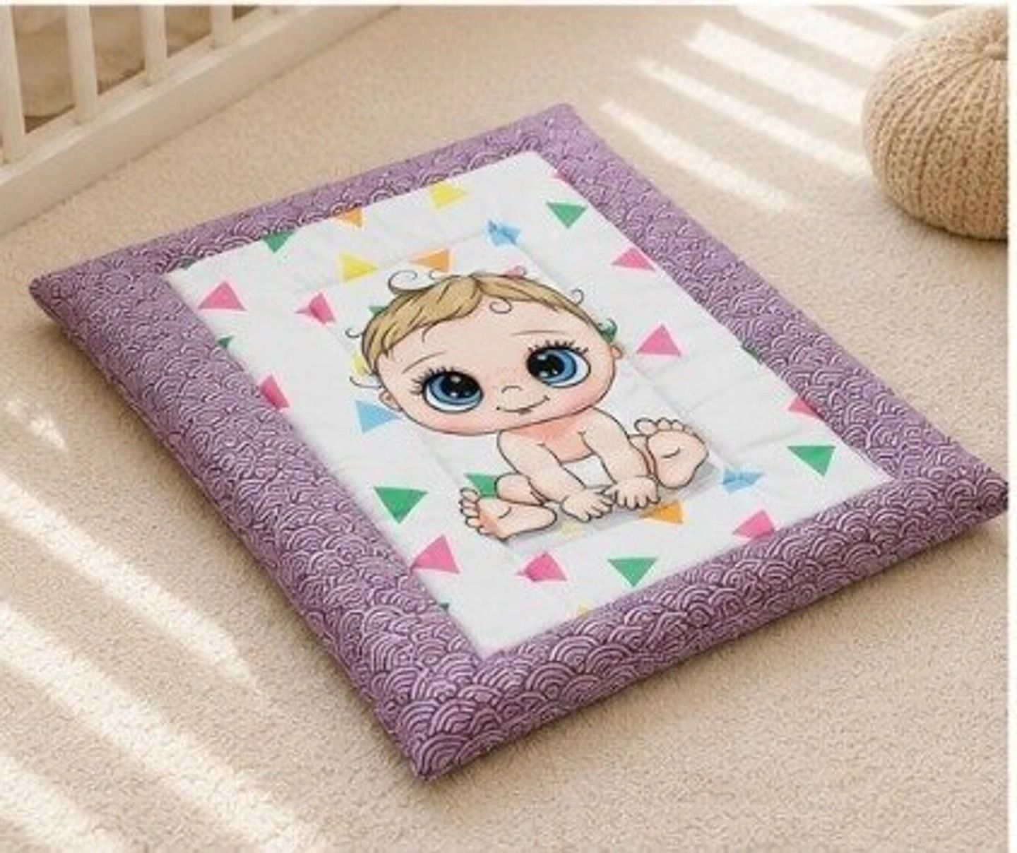 Soft Dream Baby Mattress - Purple Cartoon Print - 1-image-15