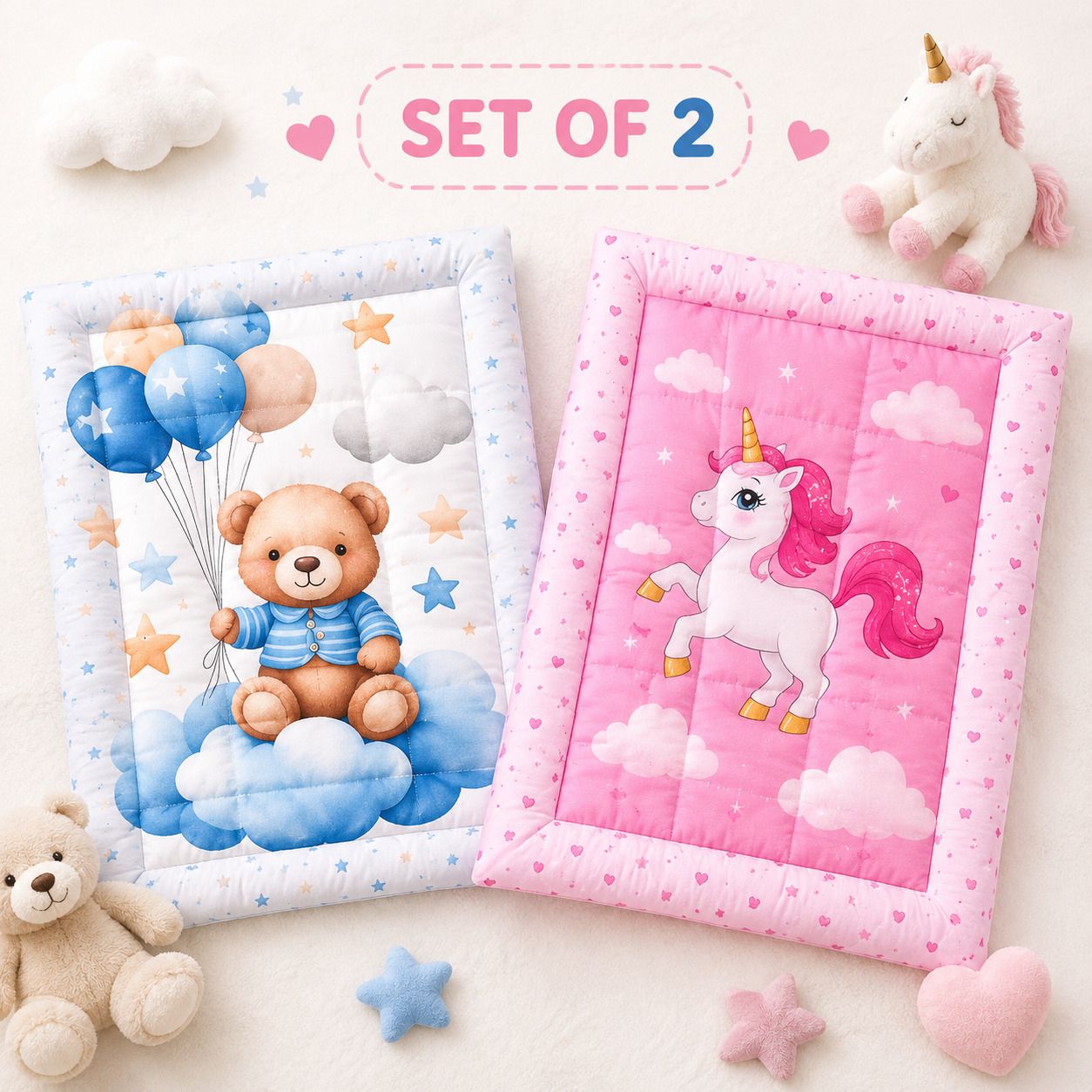 New Born Baby Godadi, Set Of 2 Bed Mattress, Sleeping Mattress-image-10
