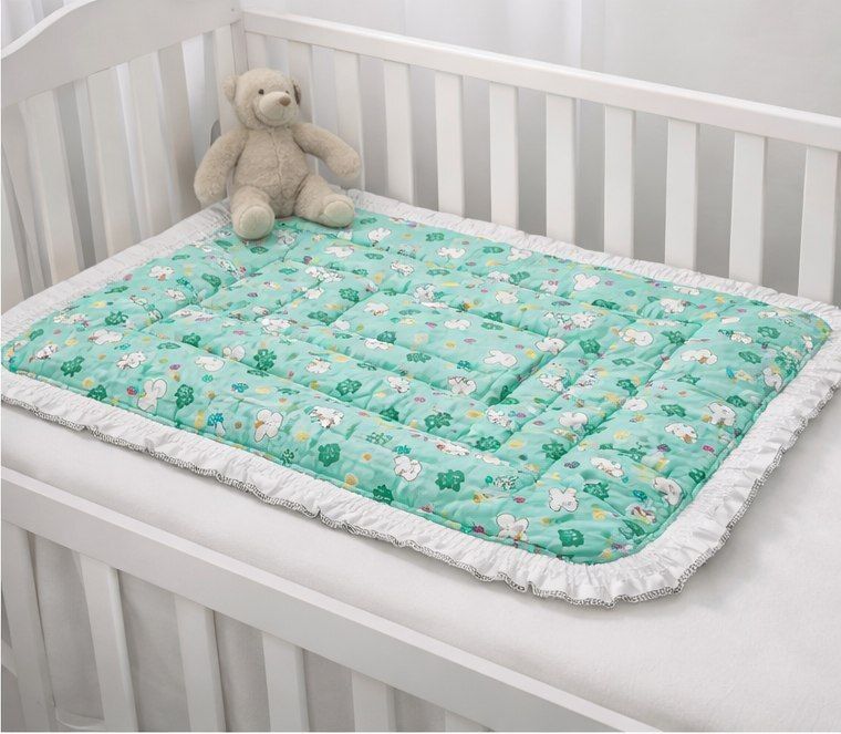 Baby Printed Sleeping Mattress with Soft Cushion and Quilted Finish-image-47