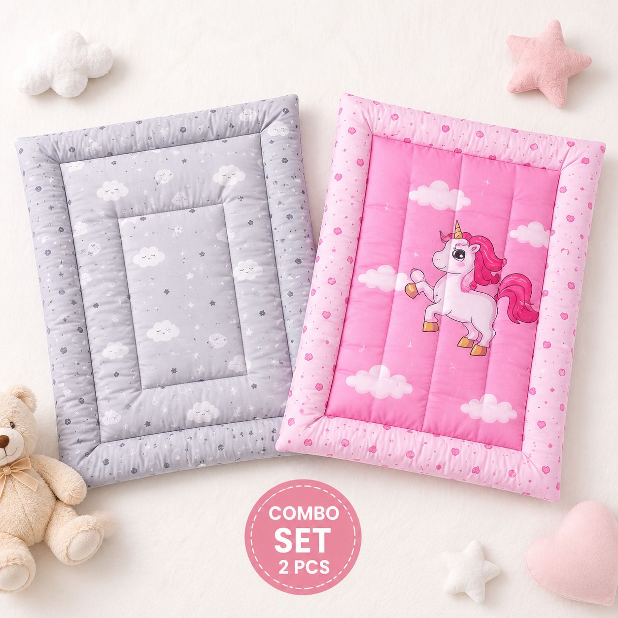 Newborn Baby Bed | Godari | Bedding | Sleeping Mattress (Pack of 2)-image-39