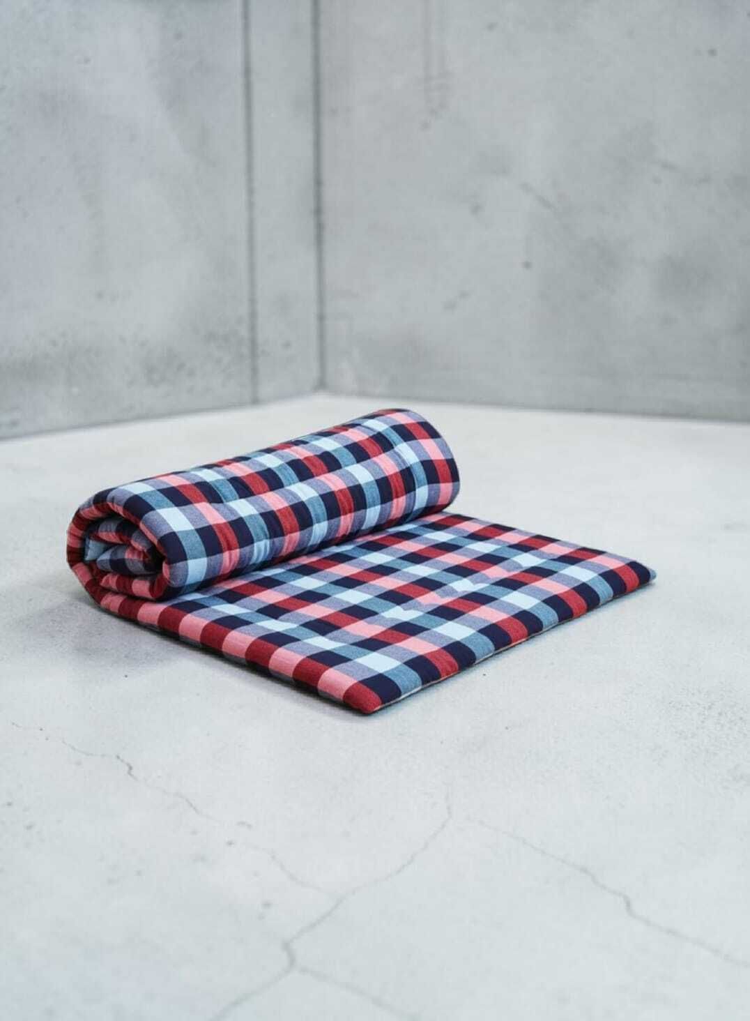 Single Size Foldable Cotton Mattress | Soft Floor Sleeping Pad-image-5